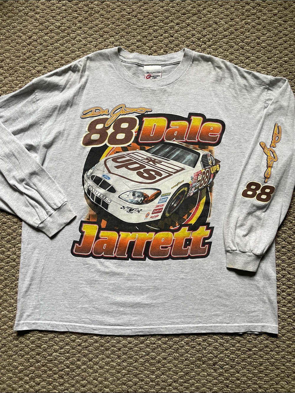 Vintage nascar ups Dale Jarrett race car long sleeve shirt